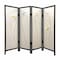 Homeroots 63" Black and White Fabric Folding Four Panel Screen Room Divider 342766 - alternate 1
