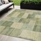 Homeroots 5' X 8' Artichoke Green Geometric Washable Indoor Outdoor Area Rug 608257 - alternate 1