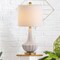 Jonathan Y Parker 21.5" Contemporary Traditional Ceramic/Metal Gourd LED Table Lamp, Brass/White JYL1030A - alternate 7
