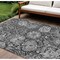 Homeroots 10' X 14' Gray And Ash Gray Damask Washable Indoor Outdoor Area Rug 609077 - alternate 1