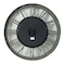 Homeroots 21" Circle Silver Metal and Glass Analog Exposed Gear Wall Clock 485976 - alternate 3