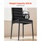 Vevor Set of 6 Dining Chairs Modern Leather Kitchen Side Chair Back Metal Legs Black DA258 - alternate 2