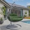 Leisuremod Teardrop Hanging Swing Chair with Stainless Steel Stand, 440 lb Capacity, Weatherproof RSCGR-57DG - alternate 7