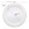 Smarty Had A Party White w/Gold Vintage Rim Round Plastic Dinnerware Set (120 Dinner Plates + 120 Salad Plates), 240PK 860GVP-CASE - alternate 6
