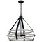 Vaxcel Taylor 4-Light 24 in W Textured Black and Ash Gray Industrial Cage Pendant Ceiling Fixture P0371R - alternate 1