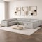 Homeroots Ash Gray Leather Modular U Shaped Eight Piece Corner Sectional 643957 - alternate 5