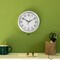 Clockswise 8-in Round Quartz Wall Clock Non-Ticking Battery Operated with Silent Sweep Movement,  QI004745.WT.8 - alternate 4