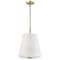 Nuvo Lune, 3 Light Pendant, Vintage Brass Finish, Etched White Glass 60/8238 - alternate 5