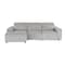 Homeroots Light Gray Corduroy Sleeper L Shaped Sofa and Chaise Sectional 564424 - alternate 5