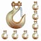Tie 4 Safe G70 1/2'' Clevis Slip Hooks Tow Chain Hook Flatbed Truck Trailer Tie Down, 8PK FH407-12-8 - alternate 1