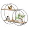 Vintiquewise Interlinked Round Wall-Mounted Shelf - Dual-Size Circular Design, Sturdy Metal Frame and QI004691.RO2 - alternate 1