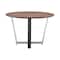 Homeroots 48" Brown And Black Iron Sled Base Round Top Dining Table 569434 - alternate 11