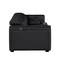 Homeroots 90in Black and Brown Italian Leather Power Reclining Loveseat With Storage 720554 - alternate 6