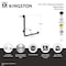 Kingston Brass 24" x 24" L-Shaped Stainless Steel ADA Grab Bar - Right Hand, Brushed Brass GBL1224CSR7 - alternate 2