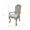 Homeroots Set of Two Tufted White Upholstered Faux Leather And Wood Dining Arm Chairs, 2PK 573331 - alternate 4