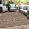 Homeroots 9' X 12' Brown And Beige Geometric Washable Indoor Outdoor Area Rug 595635 - alternate 6