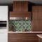 Homeroots 4" x 4" Green And Gray Vinyl Arabesque Peel And Stick Removable Tiles 569324 - alternate 3