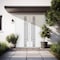 Vdomdoors Metal Double Doors Deux 1713 White Enamel Frosted Glass Entry Modern Painted (W72xH96) Left hand Ou DEUX1713DEXD-BEM-W72xH96-LH-O - alternate 4