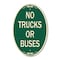 Signmission No Trucks or Buses, 12 Inch X 18 Inch Architectural Oval, Heavy Gauge Aluminum A-OV-G-1218-23557 - alternate 1