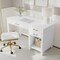 Martha Stewart Hutton Shaker Style Home Office Desk w/2 Side Drawers in White w/Polished Brass Hardware ZG-ZP-11-WH-GLD-MS - alternate 5
