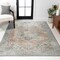Jonathan Y Armae Distressed Medallion Chenille Non-Slip Machine-Washable Terra/Blue 4 ft. x 6 ft. Area Rug WSH200A-4 - alternate 2