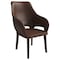 Leisuremod Vivara Collection Modern Dining Chair in Dark Brown VC23DBR - alternate 1