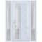 Vdomdoors Front Exterior Prehung FiberGlass Door Frosted Glass / Manux 8088 White Silk / 2 Sidelight Exterior MANUX8088EXD-WS-W16+36+16 x H80-RH - alternate 2