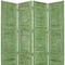 Homeroots 84" Green Rustic Wood Folding Four Panel Screen Room Divider 274882 - alternate 6