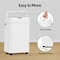 Edendirect 40 pt. 2,500 sq. ft. Dehumidifier in White with Drain Hose, Bucket, Auto Defrost, 24Hr Timer,  ZR-AP18-2418EE - alternate 4