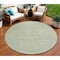 Homeroots 8' Mint Green Round Geometric Washable Indoor Outdoor Area Rug 607490 - alternate 1