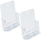 Azar Displays Clear Adjustable Letter Size, Bifold or Tri-Fold Brochure Holder with 2 Business Card Pockets, 2PK 252387-2PK - alternate 5
