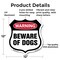 Signmission Dog Warning Shield Sign Beware Of Dogs, 12 Inch X 12 Inch, Aluminum Metal Sign SHI-A-12-376 - alternate 3