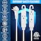 Maximm 15ft 3-Outlet Angled Flat Plug Extension Cord w/ Closing Hook, White ADW-LA04-05-15FT1PK - alternate 3