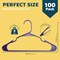 Lifemaster Heavy Duty Plastic Clothes Hangers, Non-Slip, Space-Saving, Holds 5 lbs, Purple, 100PK LMPLCPUR100 - alternate 3
