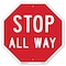 Signmission Stop All Way, 6 Inch X 6 Inch, Plastic Sign OC-P-6-9 - alternate 1