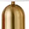 Homeroots 13" Gold Metal Cylinder Table Lamp With White Drum Shade 546120 - alternate 5