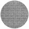 Homeroots 8' Graphite Gray And Silver Round Geometric Washable Indoor Outdoor Area Rug 583290 - alternate 5
