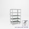 Pucel Five Shelf Heavy Duty Stock Cart, 24 in W x 58 3/4 in H x 36 in D, Gray L-2436-S - alternate 1