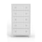Homeroots 28" White Solid Wood Five Drawer Chest 524134 - alternate 5