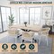Leisuremod Ervilla Dining Arm Chair with Leather Seat and White Steel Base in White, 4PK ECW-20W-L4 - alternate 6