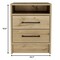 Homeroots Sophisticated and Stylish Light Grey Nightstand 477896 - alternate 3