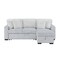 Homeroots 92" Gray And White Fabric Sleeper USB Sleeper Sofa With Toss Pillow 559222 - alternate 5
