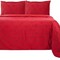 Homeroots Burgundy King Cotton Blend Thread Count Washable Duvet Cover Set 528472 - alternate 4