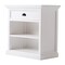 Homeroots Classic White Large Nightstand With Shelves 397624 - alternate 3