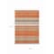 Homeroots 9' X 12' Coral Ivory And Gray Striped Washable Indoor Outdoor Area Rug 614807 - alternate 5