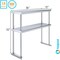 Amgood 12 in. x 36 in.  Stainless Steel Double Deck Over Shelf AMG DOS-1236 - alternate 5