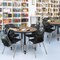 Regency Round Kee Adjustable Classroom Table W/ 4 Andy Stack Chairs, 42 in W, 42 in L, Noble Oak TB42RNDNOAPBK40BK - alternate 4