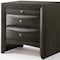 Homeroots 25" Solid Wood Two Drawer Nightstand 318717 - alternate 6