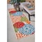 Homeroots 8' Ivory Green Blue Red And Orange Floral Indoor Outdoor Runner Rug 546672 - alternate 4