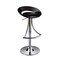 Homeroots Black and Silver Metal and Heavy Duty Plastic Low Back Adjustable Height Bar Chair 555032 - alternate 1